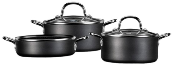 סט כלי בישול מיני 5 חלקים סדרת Everyday Plus Mini מבית Food Appeal - צבע שחור מטאלי