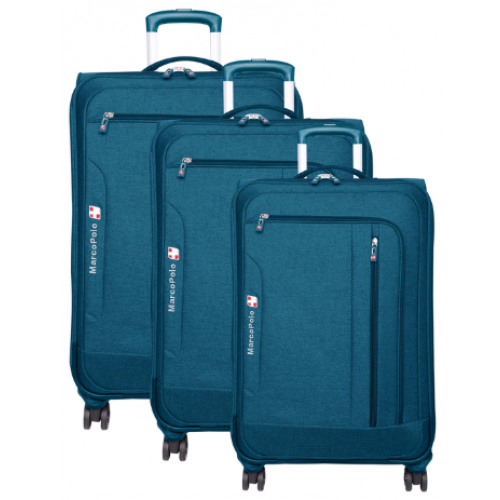 סט מזוודות 19+24+28 Marco Polo Vista – צבע כחול