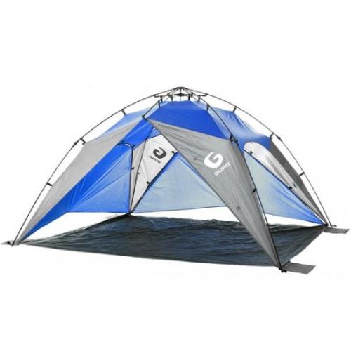 אוהל צל ל-5 אנשים Guro Journey עם אפשרות הסבה לאוהל קמפינג סגור – צבע כחול / אפור