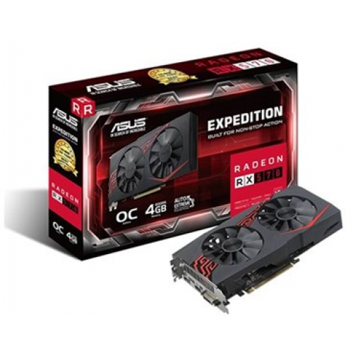 אונליין   Asus Radeon RX 570 Expedition 4GB OC GDDR5 DVI HDMI DP PCI-E