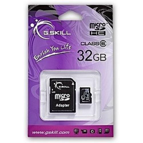 אונליין   G.Skill Micro SDHC FF-TSDG32GA-C6 -  32GB