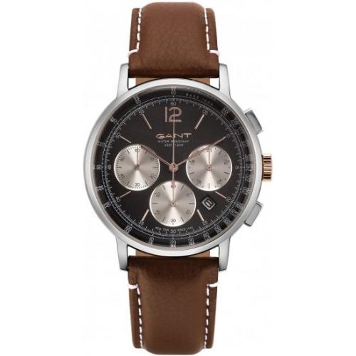 שעון יד לגברים Gant Wilmer GT079006 – צבע כסוף – רצועת עור חומה