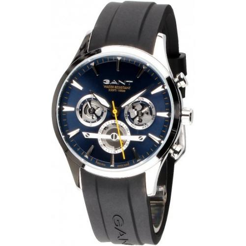שעון יד לגברים Gant Mens Ridgefield GTAD00502899I – צבע כסוף – רצועת סיליקון שחורה