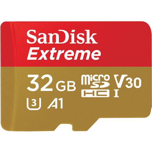 אונליין   SanDisk Extreme 667x Micro SDHC UHS-I SDSQXAF-032G-GN6MN -  32GB