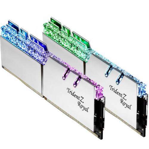 אונליין   G.Skill Trident Z Royal RGB Silver 2x32GB DDR4 3200Mhz CL16 Kit