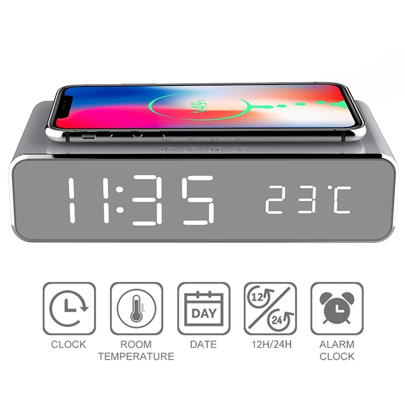 קופון הנחה לUSB Digital LED Desk Alarm Clock With Thermometer