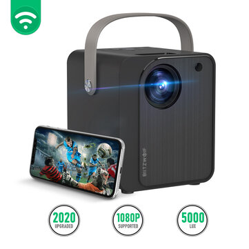 לקנות BlitzWolf® BW-VP7 Mini LCD Wifi Projector 5000 במבצע
