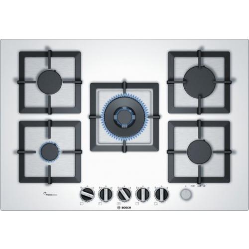 אונליין כיריים גז 5 להבות בישול Bosch Serie 6 PPQ7A2M20Y FlameSelect - בגימור זכוכית מחוסמת בצבע לבן - שנה אחריות יבואן רשמי BSH