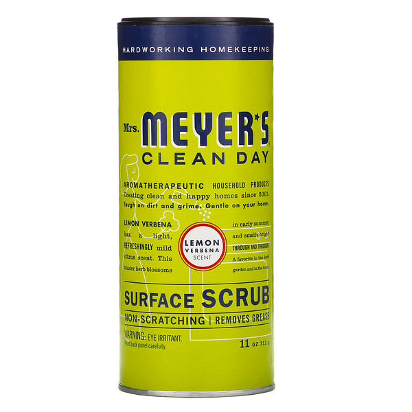 Mrs. Meyers Clean Day‏, Surface Scrub, Lemon Verbena Scent, 11 oz (311g), הזמנה מאייהרב – iHerb