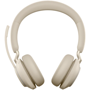 אוזניות Bluetooth אלחוטיות Jabra Evolve2 65 USB-A MS Teams Stereo On-Ear – צבע בז'