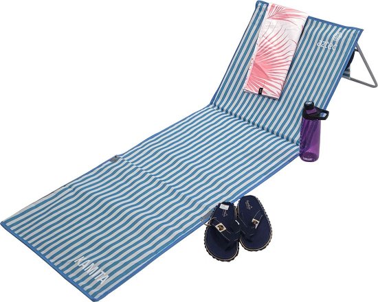 מחצלת עם משענת גב Aztec Kamita 21A - כחול/לבן