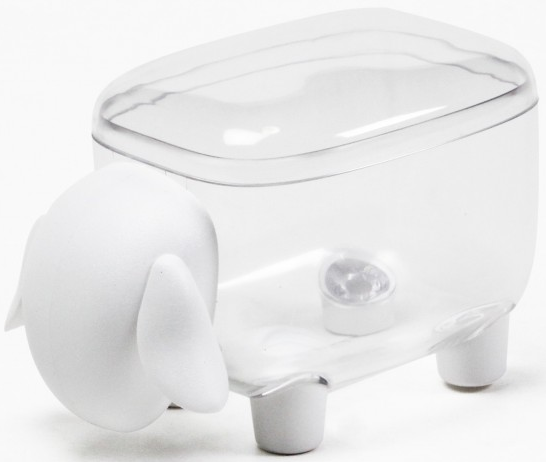 אחסונית בצורת כבשה Qualy - צבע שקוף/לבן