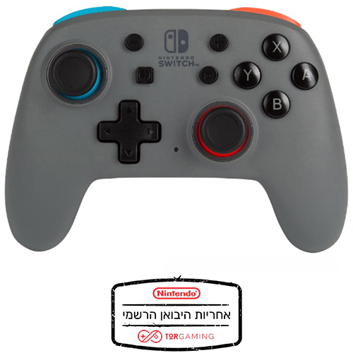 בקר משחק נאנו אלחוטי ל-Nintendo Switch מבית PowerA - אפור