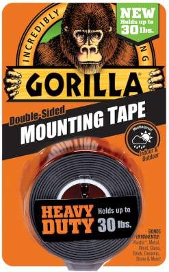 דבק דו צדדי עוצמתי במיוחד 2.52X152 ס''מ Gorilla Mounting Tape - צבע שחור