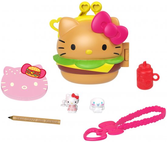 הלו קיטי - ערכה בעיצוב מסעדת המבורגר עם פנקס ועיפרון - סדרת הלו קיטי וחברים מבית Mattel‎