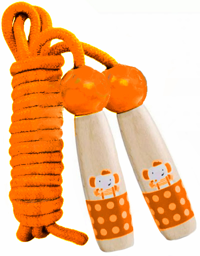 חבל קפיצה דילגית מעוצב לילדים - צבע כתום SALSPORT