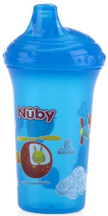 כוס אימון מצוירת ללא נזילות לגילאי +6 חודשים בנפח 270 מ''ל Nuby - צבע סגול