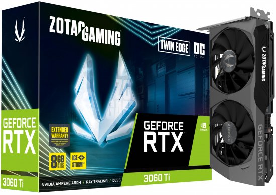 כרטיס מסך ZOTAC GAMING RTX 3060 Ti Twin Edge OC LHR 8GB GDDR6 HDMI 3xDP