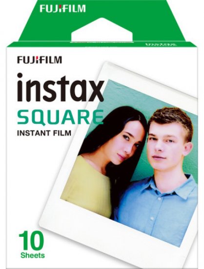 מארז 10 סרטי צילום Fujifilm instax Square White למצלמות אינסטנט Fujifilm instax Square