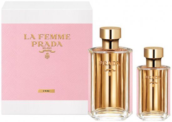מארז בושם לאישה 100 מ''ל + 35 מ''ל Prada La Femme L'Eau או דה טואלט E.D.T