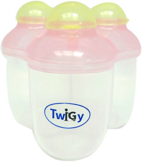מחלק מנות לאבקת חלב 3 תאים Twigy - צבע ורוד