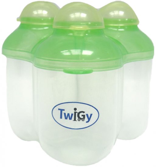 מחלק מנות לאבקת חלב 3 תאים Twigy - צבע ירוק