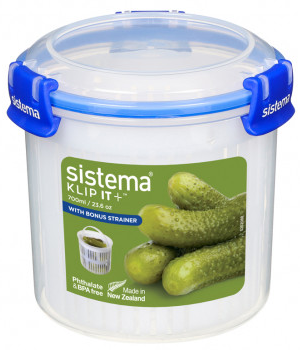 מיכל אחסון עגול 700 מ''ל מסדרת Klip It Plus Sistema - Klip It Plus