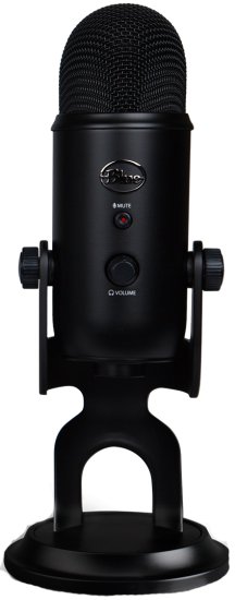 מיקרופון Blue Yeti למחשב ברמת שידור מקצועית בחיבור USB - צבע שחור