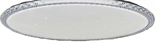 מנורה צמודת תקרה עגולה Lumitec  3000-6500K  75W גוון אור מתחלף + שלט - צבע לבן עם מסגרת דקורטיבית