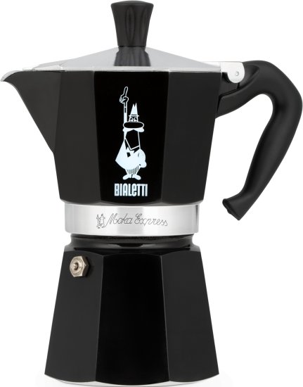מקינטה ל-3 כוסות קפה Bialetti Moka Express - שחור