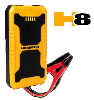 סוללת גיבוי 8000mAh להתנעת הרכב ולהטענת מכשירים כולל פנס HUMMER WS-H8