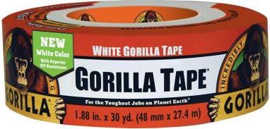 סרט הדבקה  חבלה באורך 27.4 מטר ו- 48 מ''מ רוחב Gorilla Tape - צבע לבן