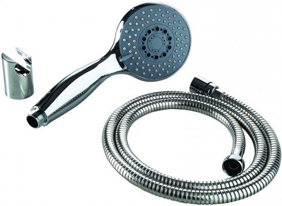 ערכת רחצה עם מזלף עגול 3 מצבי זרימה ZM מקבוצת חמת הפצה דגם Seychelle - צבע כרום