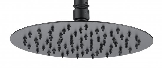 ראש מקלחת 20 ס''מ עגול נירוסטה אל חלד ZM מקבוצת חמת הפצה - צבע שחור