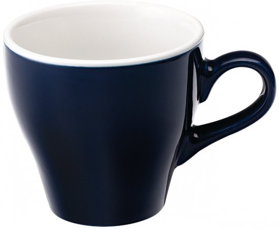 שישיית ספלי לאטה מפורצלן 280 מ''ל Loveramics Tulip - כחול כהה