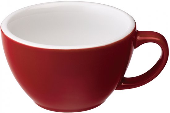 שישיית ספלי לאטה מפורצלן 300 מ''ל Loveramics Egg - אדום