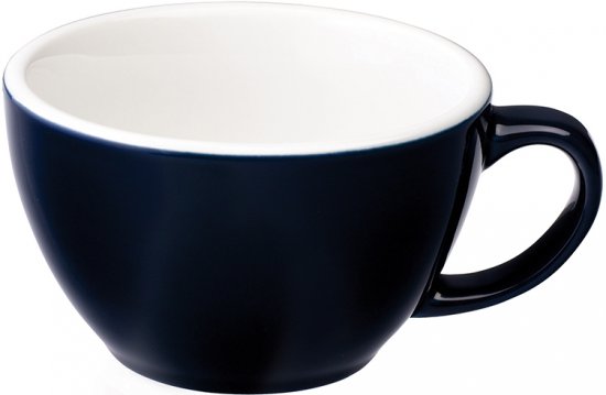 שישיית ספלי לאטה מפורצלן 300 מ''ל Loveramics Egg - כחול כהה