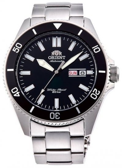 שעון יד אנלוגי אוטומטי לגברים Orient RA-AA0008B19B – צבע כסוף/שחור עם רצועת פלדת אל חלד כסופה