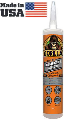 שפופרת דבק קונסטרקשן עוצמתי במיוחד 266 מ"ל Gorilla Construction Adhesive
