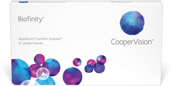 6 עדשות מגע חודשיות CooperVision Biofinity Monthly Silicone Hydrogel – מספר 2.50-