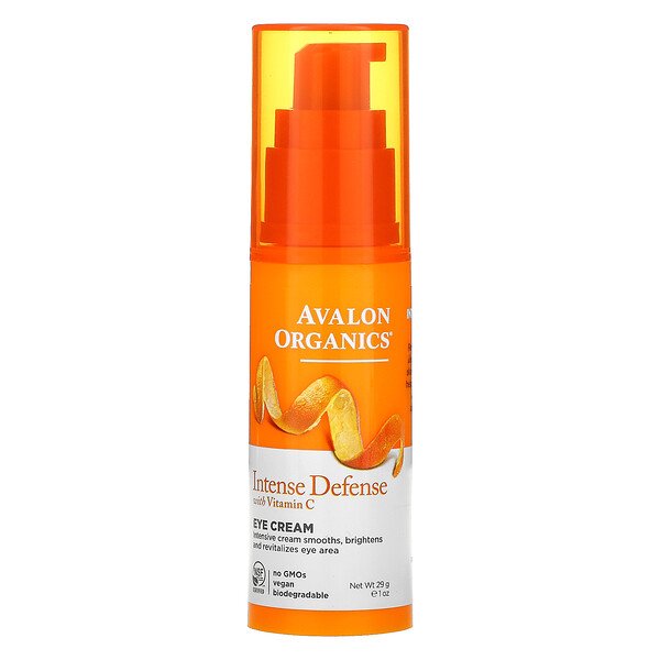 Avalon Organics‏, Eye Cream, Intense Defense with Vitamin C, 1 oz (29 g), הזמנה מאייהרב – iHerb