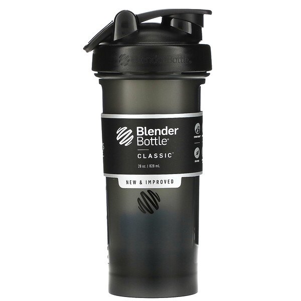Blender Bottle‏, בקבוק קלאסי, בצבע שחור, 828 מ“ל (28 אונקיות), הזמנה מאייהרב – iHerb