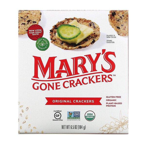 Mary's Gone Crackers‏, קרקרים מקוריים, 184 גרם (6.5 אונקיות), הזמנה מאייהרב – iHerb