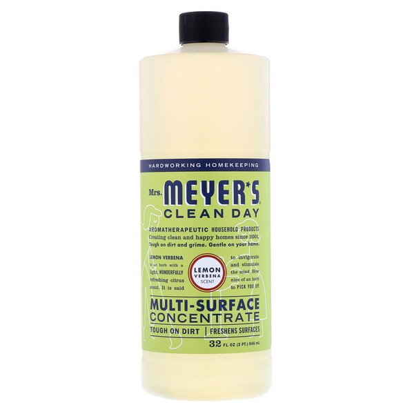 Mrs. Meyers Clean Day‏, Multi-Surface Concentrate, Lemon Verbena Scent, 32 fl oz (946 ml), הזמנה מאייהרב – iHerb