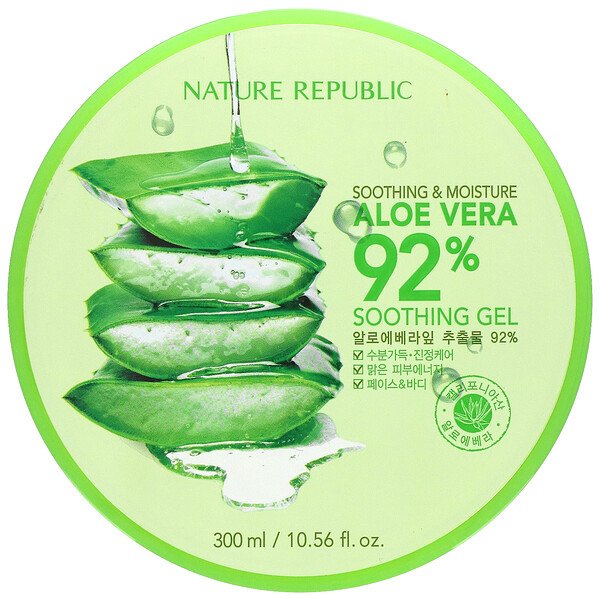 Nature Republic‏, Soothing & Moisture Aloe Vera 92% Soothing Gel, 10.56 fl oz (300 ml), הזמנה מאייהרב – iHerb