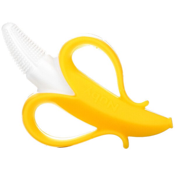 Nuby‏, Nananubs Banana Massaging Toothbrush, 3+M, 1 Brush, הזמנה מאייהרב – iHerb