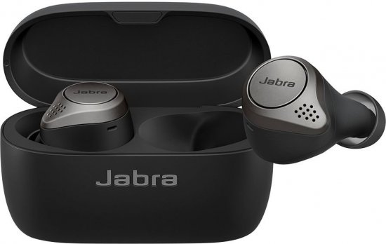 אוזניות Bluetooth אלחוטיות True Wireless עם קייס טעינה אלחוטי Jabra Elite 75t צבע שחור / טיטניום