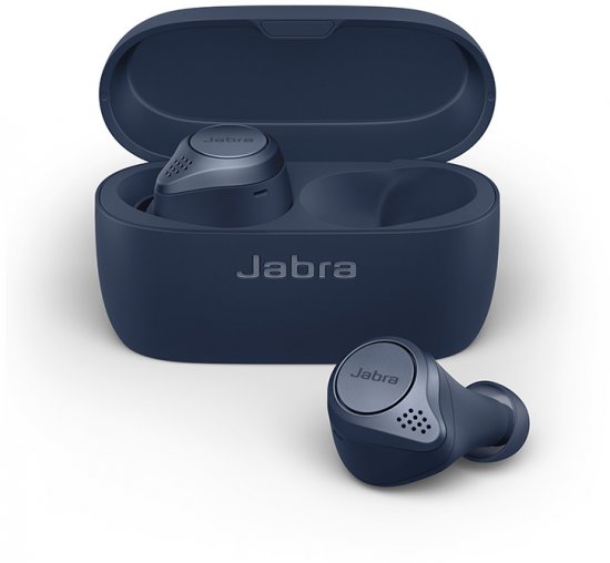 אוזניות Bluetooth אלחוטיות עם מיקרופון Jabra Elite Active 75t True Wireless Earbuds צבע כחול