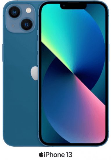 אייפון Apple iPhone 13 512GB - צבע כחול - שנה אחריות יבואן רשמי - ללא מטען וללא אוזניות