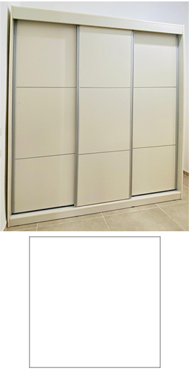 ארון הזזה 3 דלתות רוחב 200 דגם שביט מבית In Style - גוון לבן